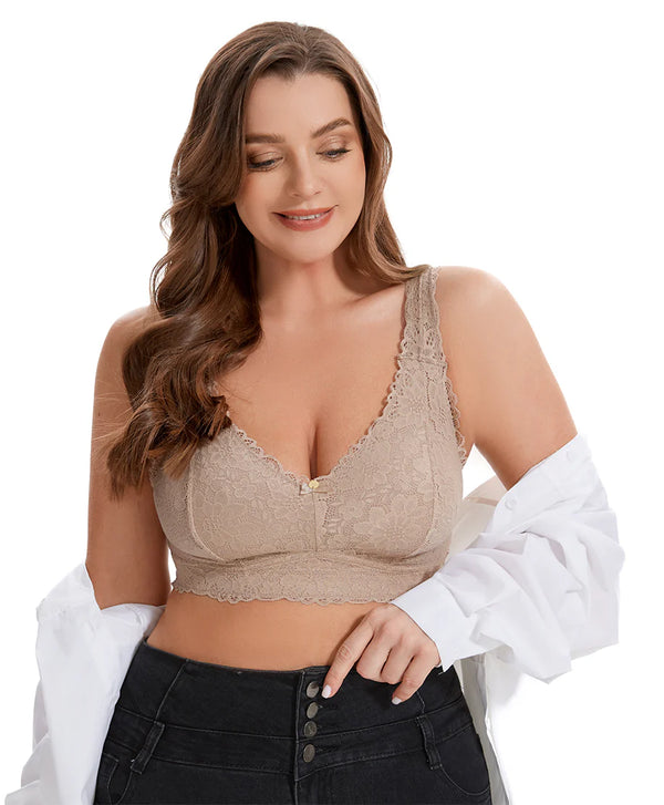 Curvy Double Layered All over Lace Bralette