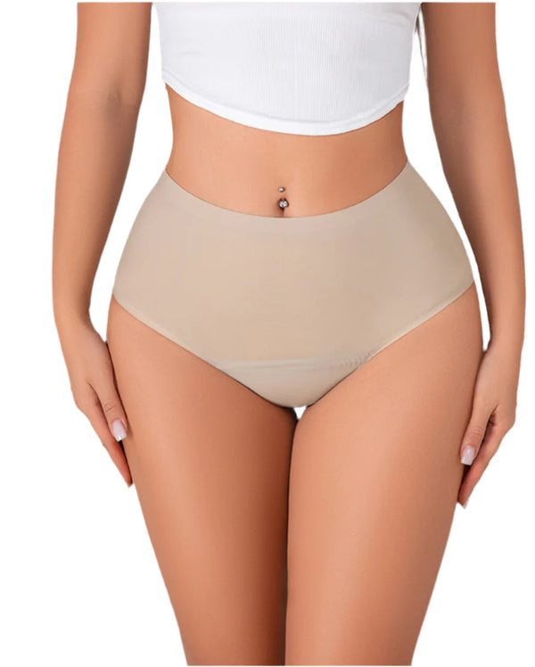 High Waist laser Cut 4 layered Period Panty -Beige